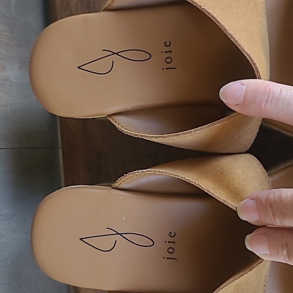 EUC Joie Sandals Women's sz 9 Two Band Suede Espadrille Wedge Slip On Sandal - Picture 9 of 13